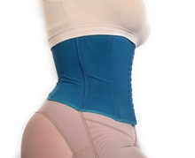 Load image into Gallery viewer, Silhouette Waist Cincher Teal Blue (Short Torso)