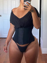 Load image into Gallery viewer, Silhouette Latex Cincher - Black