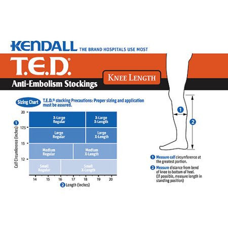 TED Knee High Open Toe Anti-Embolism Compression Stockings