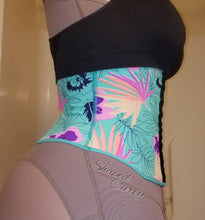 Load image into Gallery viewer, Silhouette Latex Cincher- Tropical
